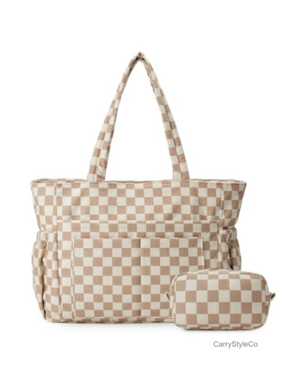 Narwey Corduroy Tote Bag for Women Travel Gym Teacher Nurse Work Bag